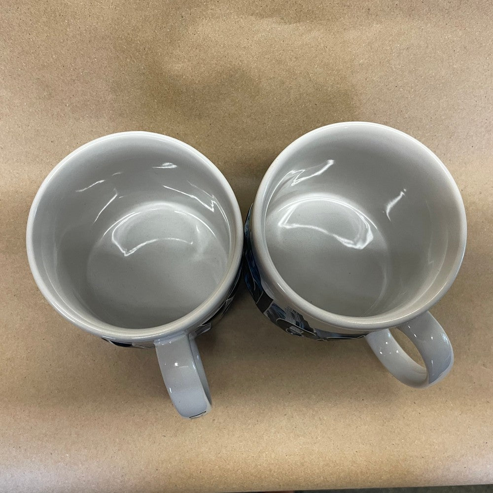 Hollywood & Los Angeles California Embossed Mugs-2007 Pair